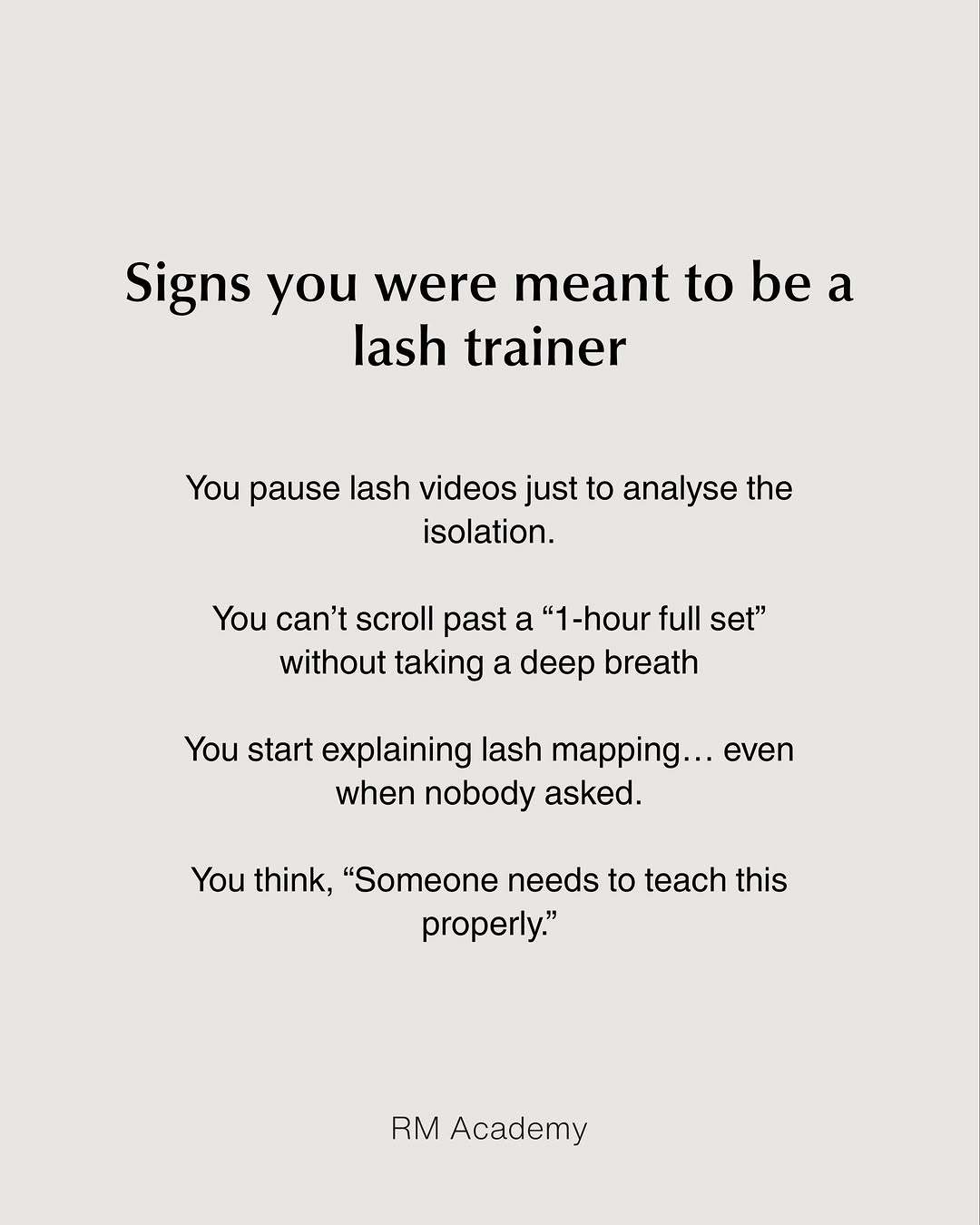 Not every great lash artist is meant to become a trainer… and that’s completely okay. 🤍 But if you caught your